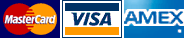 We Accept: Visa, MasterCard, American Express