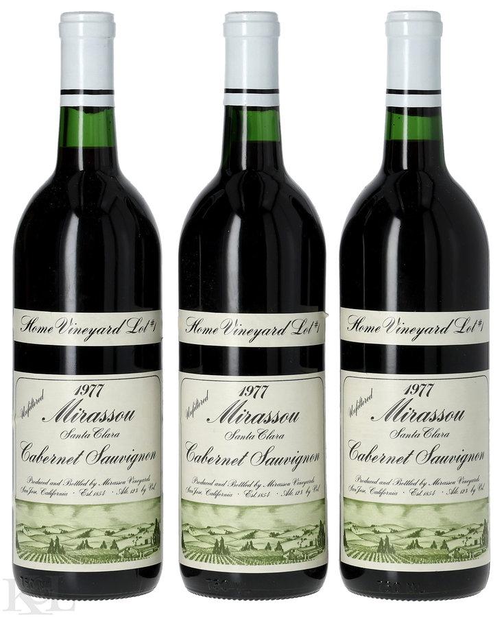 1977 Mirassou Vineyards "Lot #1 Home Vineyard" Santa Clara  Cabernet Sauvignon