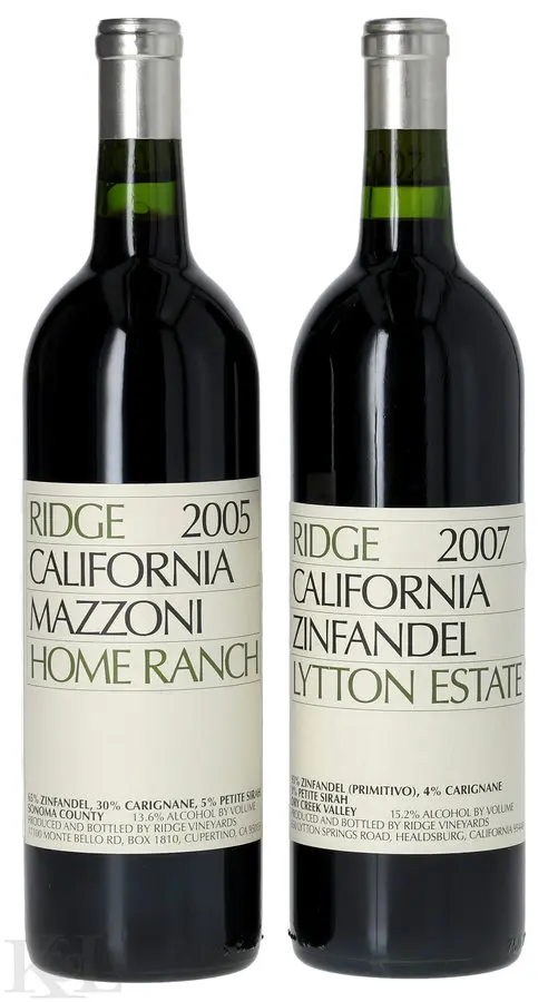 Ridge Vineyards Red Blend & Zinfandel Tasting Lot