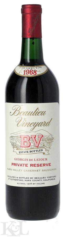 1968 Beaulieu Vineyard "Georges de Latour" Private Reserve Napa Valley Cabernet Sauvignon