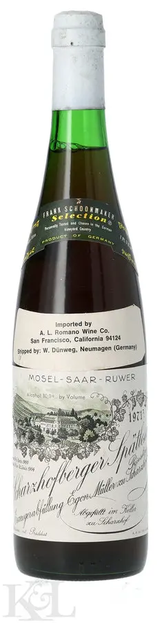 1971 Egon Müller Scharzhofberger Riesling Spätlese