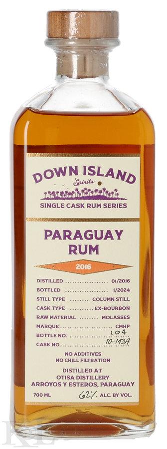 2016 Otisa Distillery 8 Year Old  "Down Island" Single Barrel Ex Bourbon Paraguay Rum (700ml)