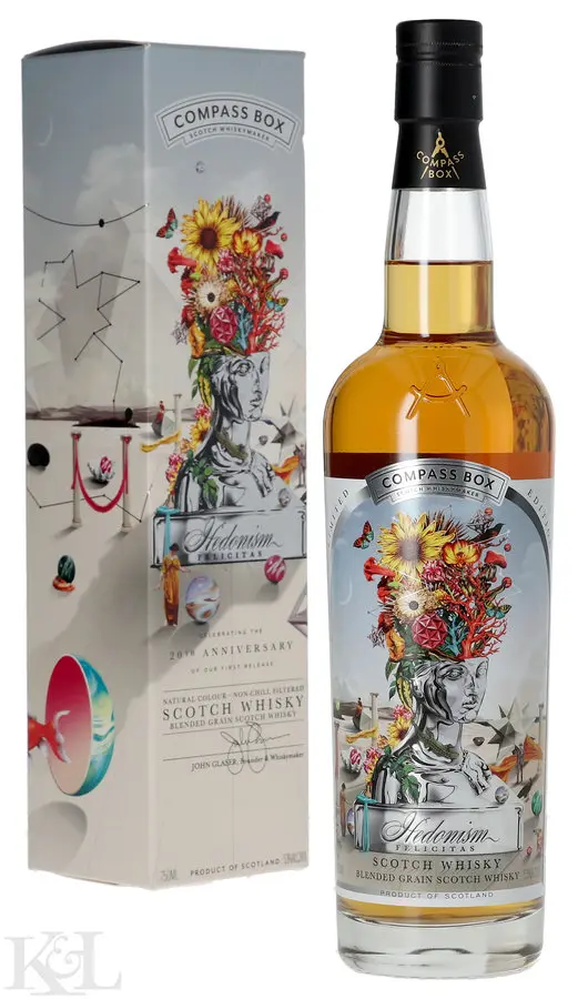 Compass Box "Hedonism Felicitas - 20th Anniversary Limited Edition" Blended Grain Scotch Whisky
