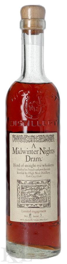 2020 High West "A Midwinter Nights Dram Act 8 Scene 5" Limited Edition Utah Rye Whiskey