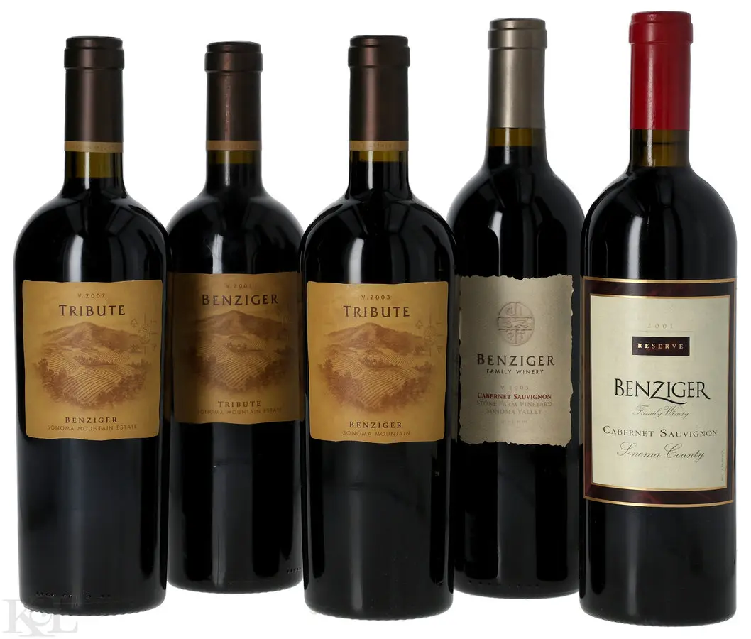 Benziger, Cabernet Sauvignon, Bordeaux Blend & Red Blend Tasting Lot
