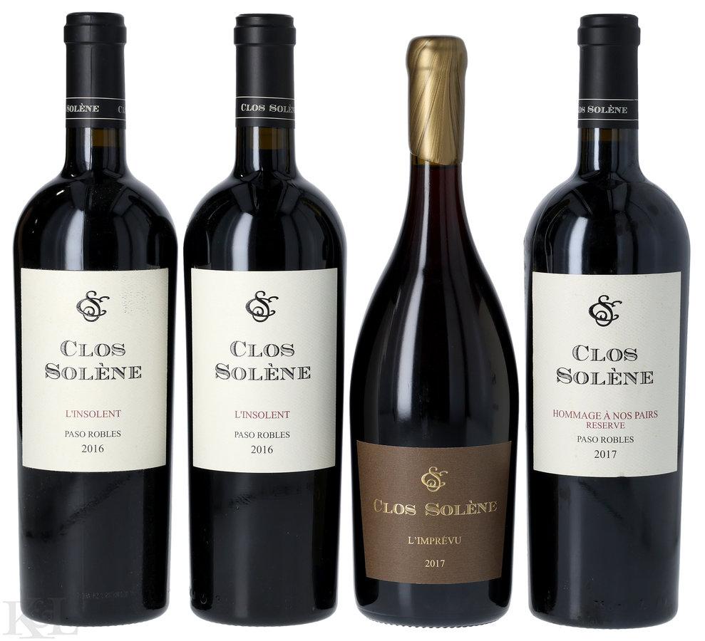Clos Solène Paso Robles Bordeaux Blend, Syrah & Pinot Noir Tasting Lot