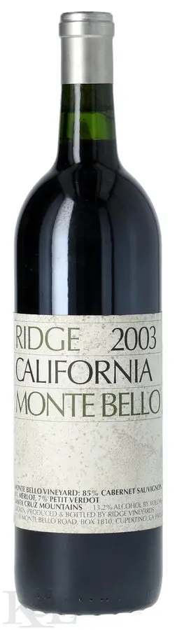 2003 Ridge Vineyards "Monte Bello" Santa Cruz Mountains Cabernet Sauvignon