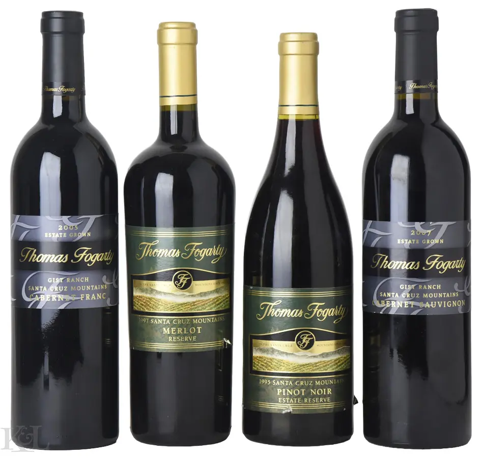 Thomas Fogarty Santa Cruz Mountains Pinot Noir, Reserve Merlot, Cabernet Franc & Cabernet Sauvignon Tasting Lot