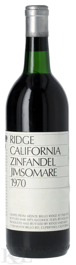 1970 Ridge Vineyards "Jimsomare" Santa Cruz Mountains Zinfandel