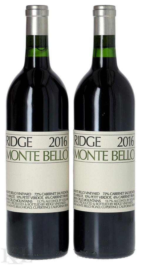 2016 Ridge Vineyards "Monte Bello" Santa Cruz Mountains Cabernet Sauvignon