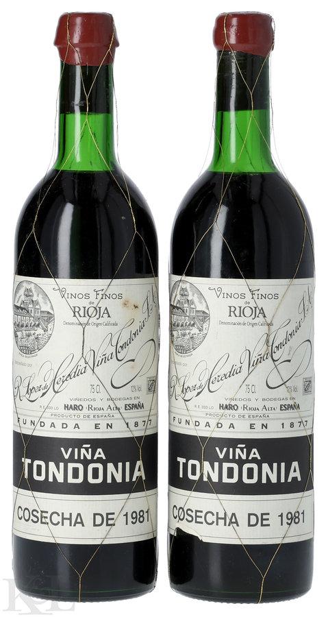 1981 Lopez de Heredia "Vina Tondonia" Gran Reserva Rioja