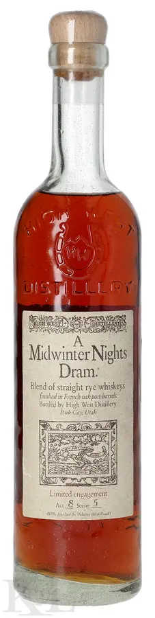 High West "A Midwinter Nights Dram Act 8 Scene 5" Limited Edition Utah Rye Whiskey