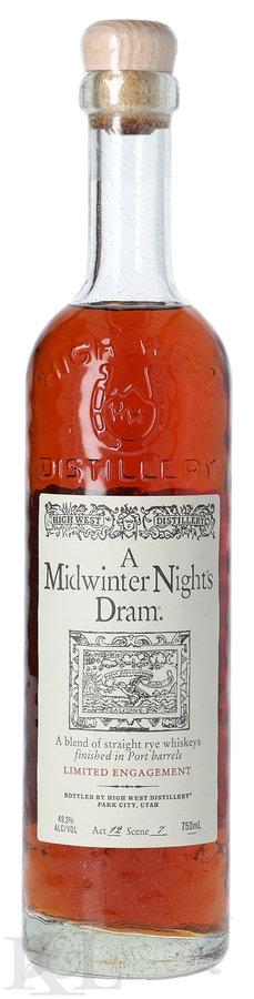 High West "A Midwinter Night's Dram Act 12 Scene 7 - 98.6 Proof Limited Edition" Utah Whiskey