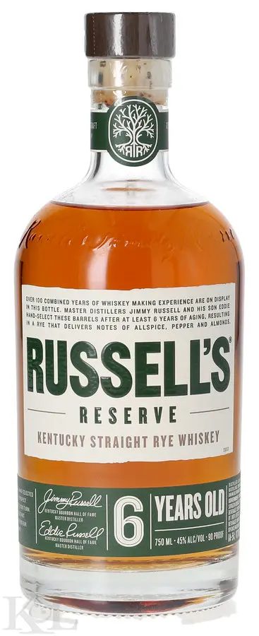 Russell's Reserve 6 Year Old "Small Batch" 90 Proof Kentucky Rye Whiskey