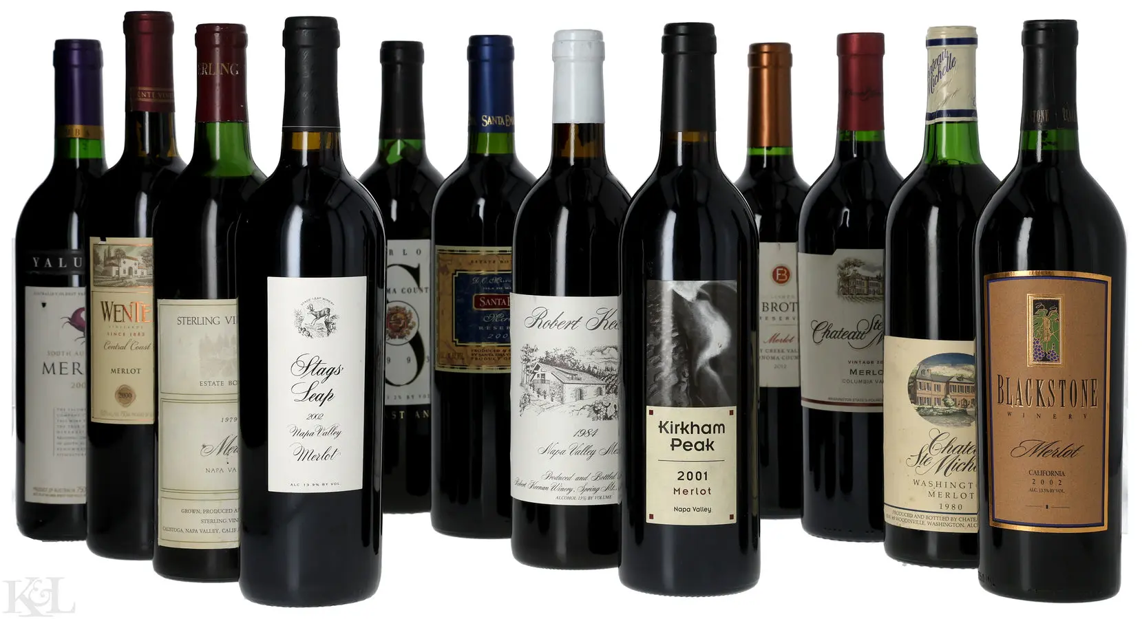 Napa Valley, Sonoma County, Washington, California, Chile & Australia Merlot Tasting Lot
