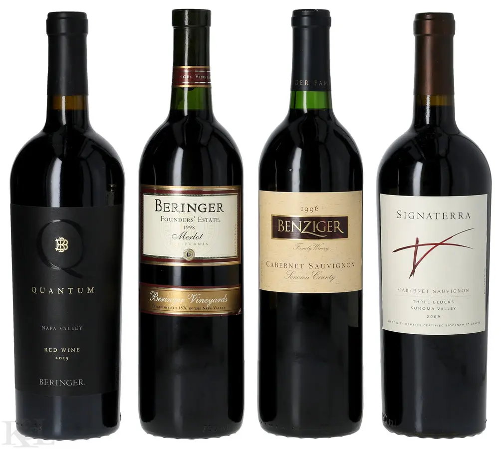 Benziger Cabernet Sauvignon, Merlot & Bordeaux Blend Tasting Lot