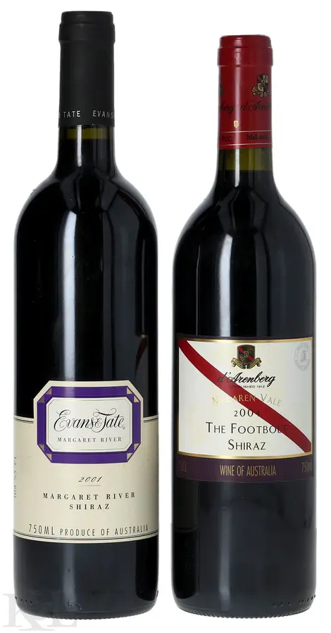 Evans & Tate and D'Arenberg Shiraz South Australia Tasting Lot