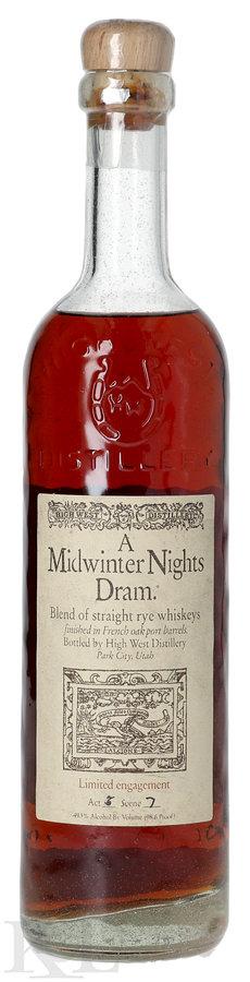 High West "A Midwinter Nights Dram Act 5 Scene 7" Limited Edition Utah Rye Whiskey