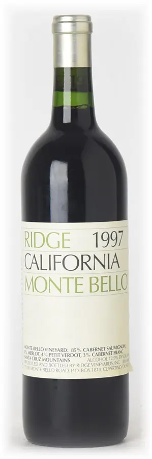 Ridge Vineyards "Monte Bello" Santa Cruz Mountains Cabernet Sauvignon