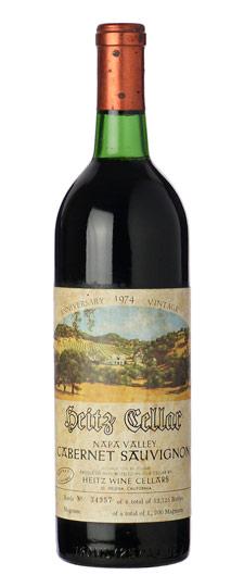 1974 Heitz Cellar "Martha's Vineyard" Napa Valley Cabernet Sauvignon (mid-shoulder fill, signs of past seepage)