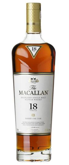 Macallan 18 Year Old "Sherry Oak Cask" Speyside Single Malt Scotch Whisky