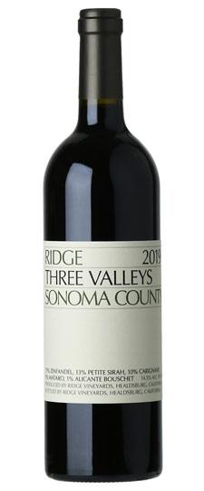 2019 Ridge Vineyards "Three Valleys" Sonoma County Red
