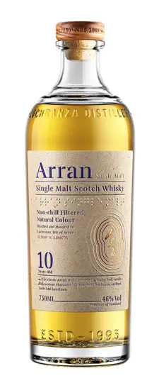 Arran 10 Year Old (New Label) Island Single Malt Scotch Whisky (700ml)