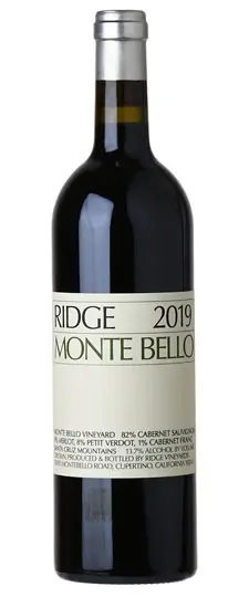 2019 Ridge Vineyards "Monte Bello" Santa Cruz Mountains Cabernet Sauvignon