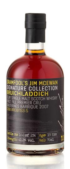 2007 Bruichladdich 15 Year Old "Dramfool's Jim McEwan Signature Collection 7.1" First Fill Sauternes Barrique Cask #R08/153-5 Islay Single Malt Scotch Whisky (700ml)