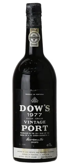 Dow's "Silver Jubilee" Vintage Port (oxidized capsule, scuffed label)