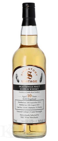 2014 Caol Ila 10 Year Old "Signatory" K&L Exclusive Refill Hogshead #326090 Cask Strength Single Malt Scotch Whisky (700ml)