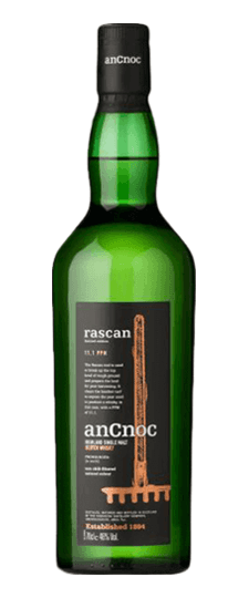 AnCnoc (Knockdhu) "Rascan" 11.1 PPM Peated Highland Single Malt Scotch Whisky (750ml)