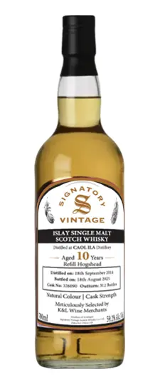 2014 Caol Ila 10 Year Old "Signatory" K&L Exclusive Refill Hogshead #326090 Cask Strength Single Malt Scotch Whisky (700ml)