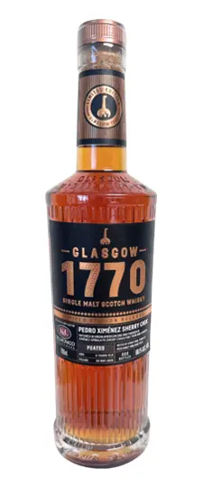 The Glasgow Distillery 1770 5 Year Old "K&L & Delmonico's Collaboration" Single PX Sherry Hogshead Heavily Peated Lowland Single Malt Scotch Whisky (700ml)